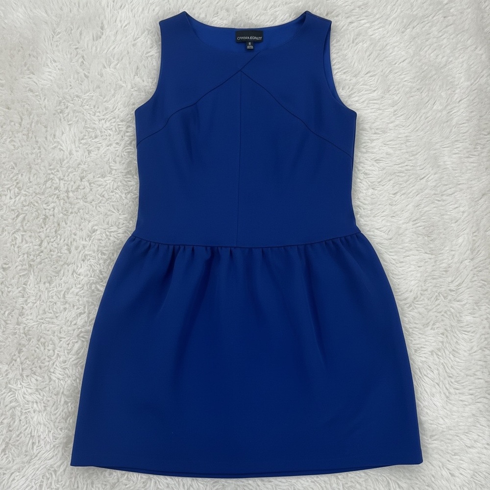 Cynthia Rowley Women's Blue Mini Fit and Flare Dress - Size 12
 b81